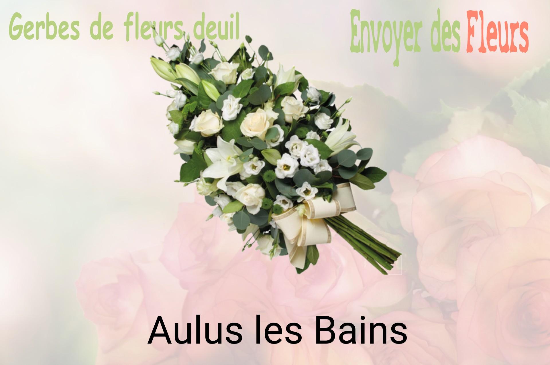 Gerbe de fleurs de deuil livrée à Aulus-les-Bains